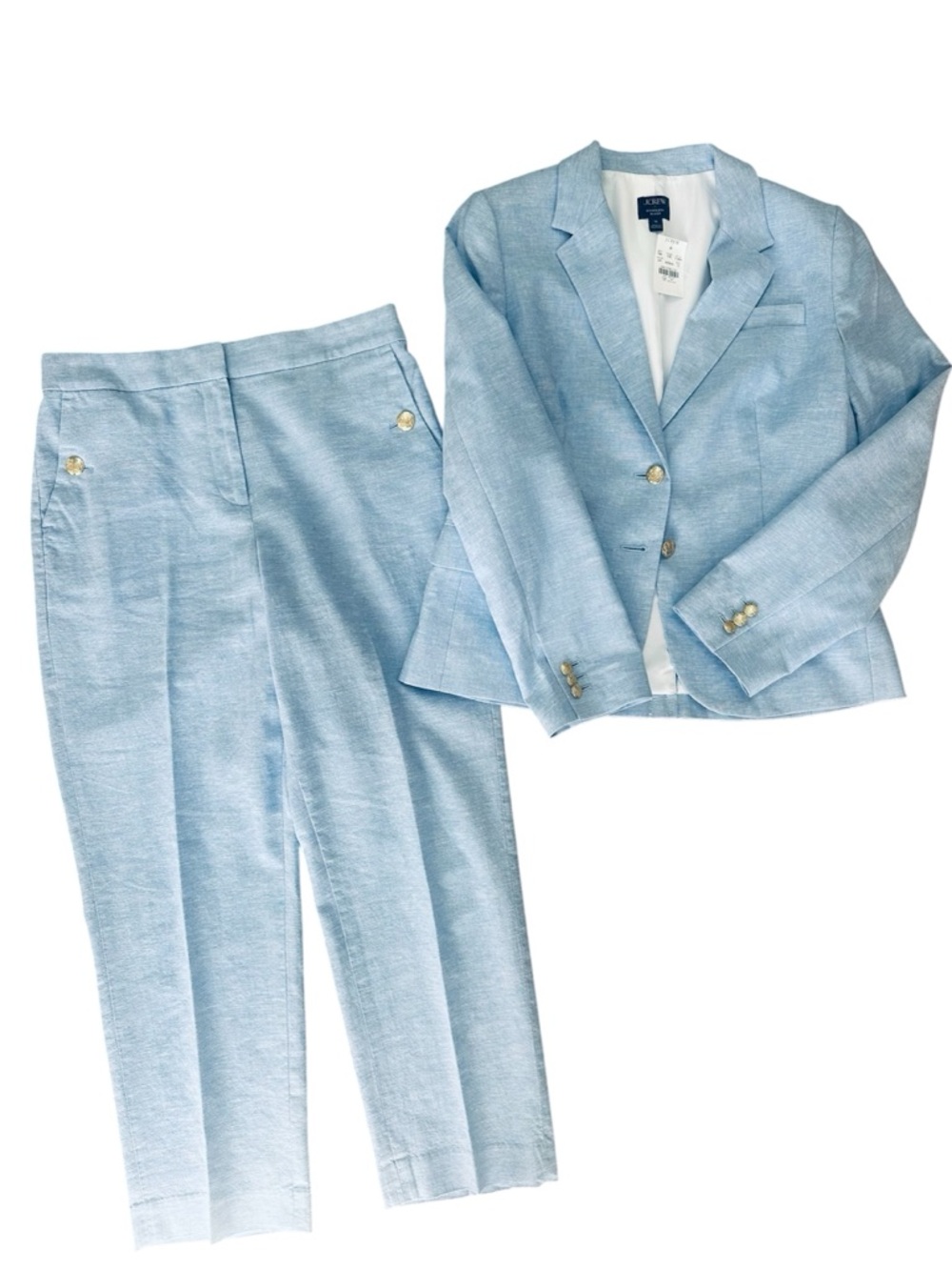 J Crew Line-blend School Boy Blazer and Cropped Pants 10 NWT